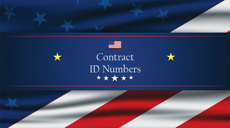 contract id numbers for government contracts