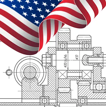 flag over diagram of jet engine for ddtc registration